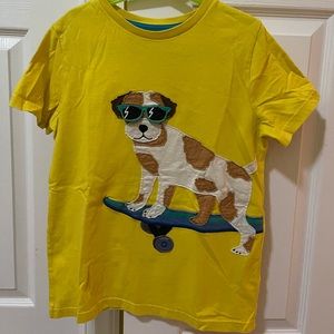 Used boys mini Boden size 11-12 appliqué dog t